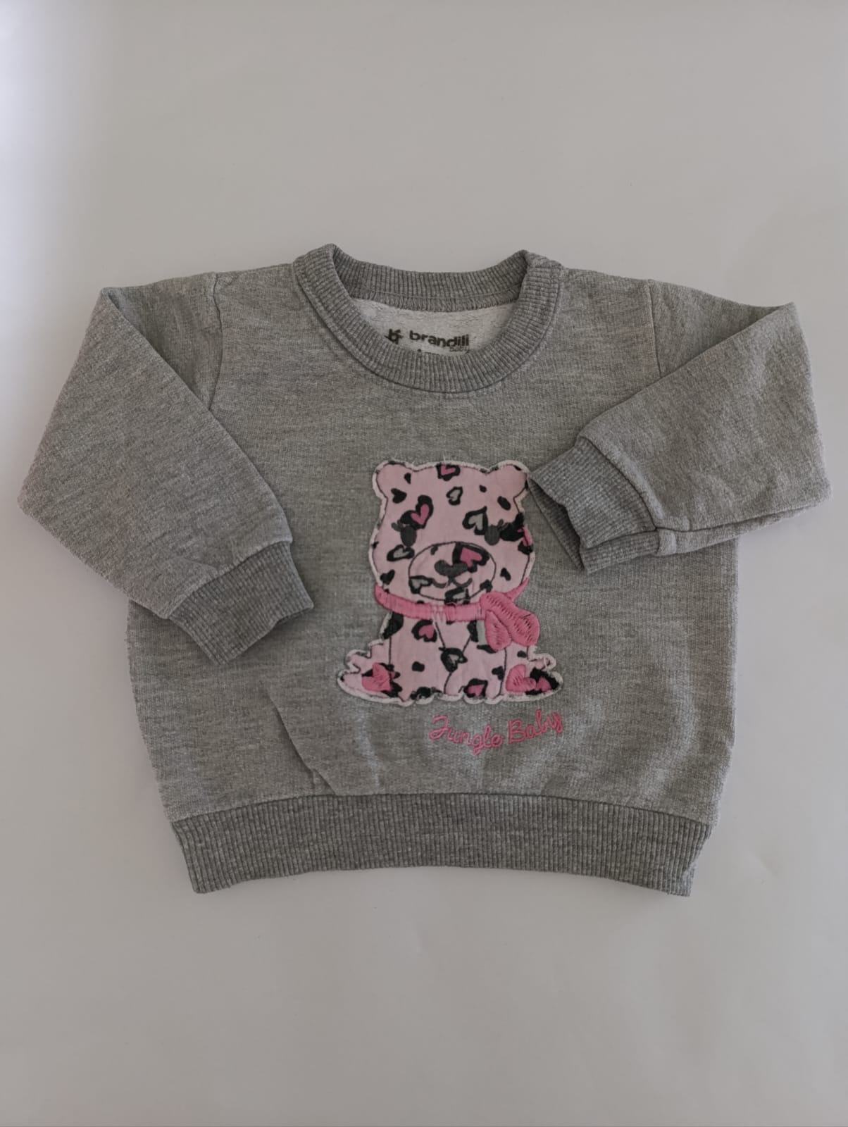 Moletom Cinza Brandili - Tam 3-6M
