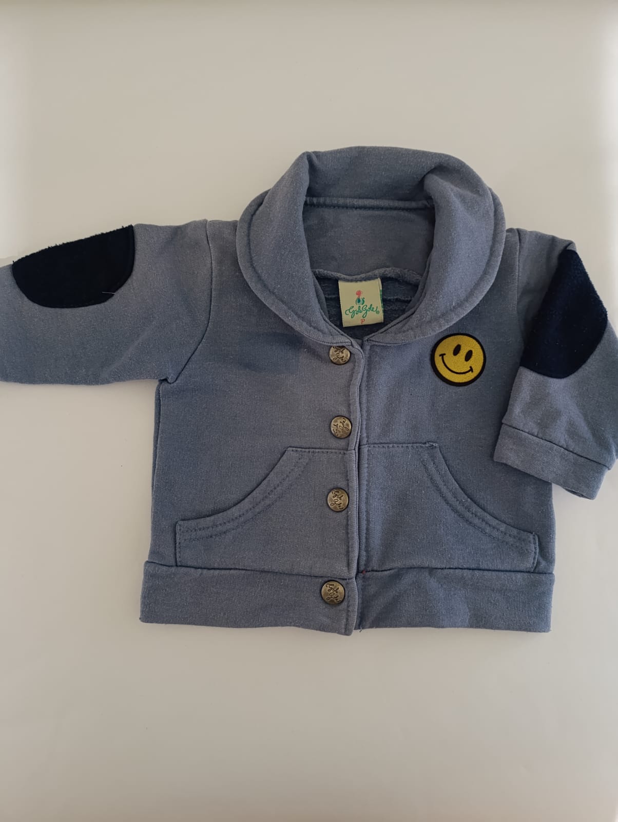 Moletom Carinha Azul - Tam 1-3M