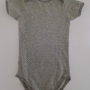Body Cinza de Bolinha - Tam 1-3M