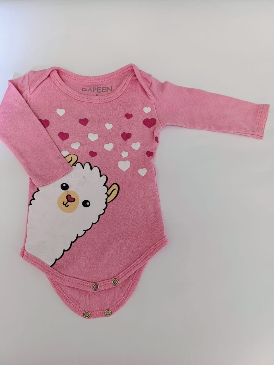 Body Rosa de Coração - Tam 1-3M