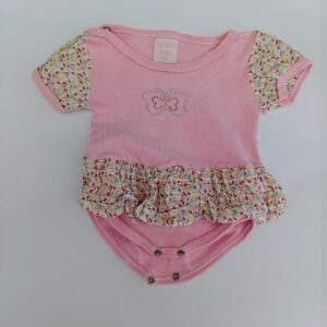 Body Babado Rosa - Tam 1-3M