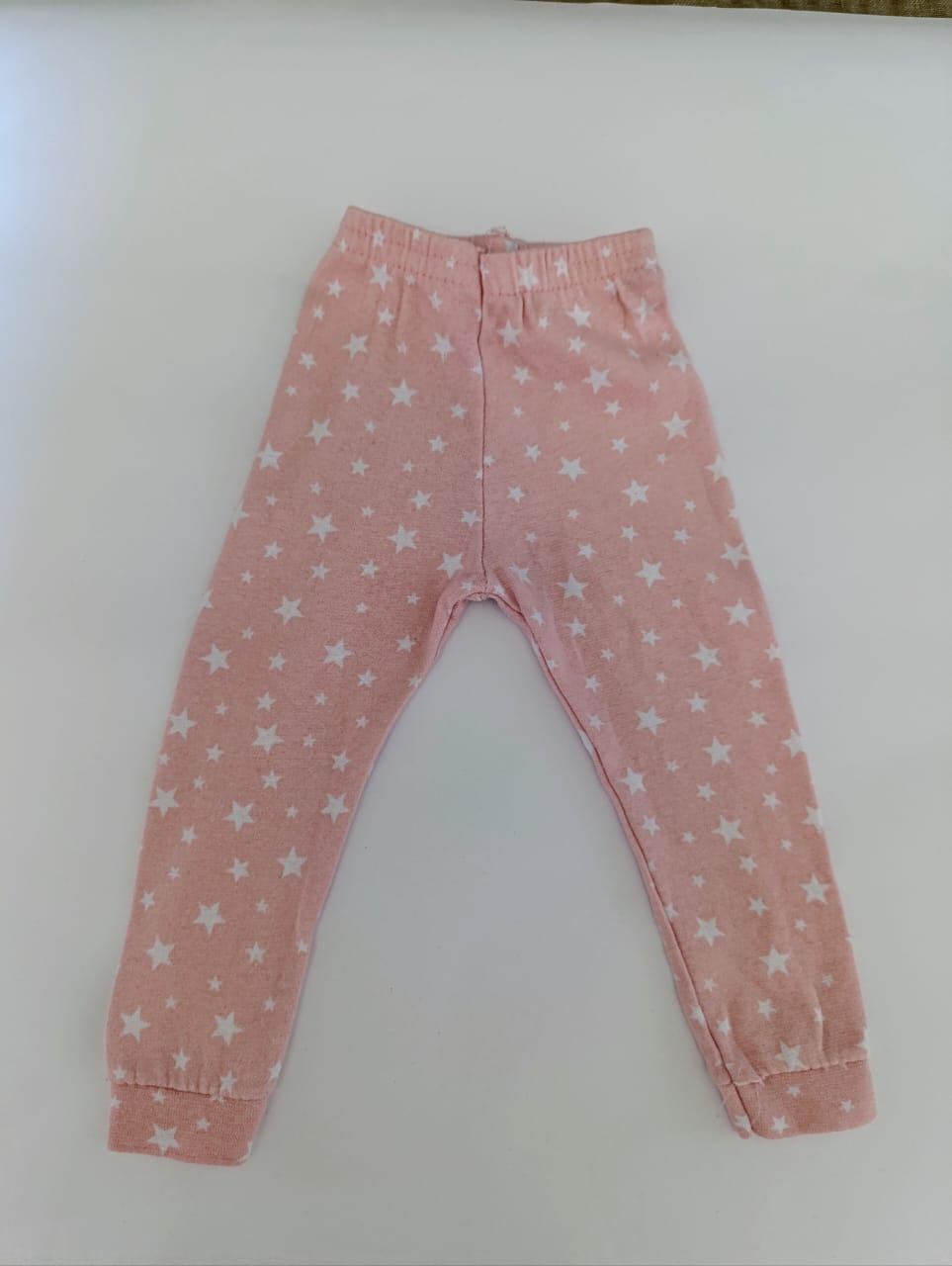 Calça Rosa de Estrelinha - Tam 1-3M