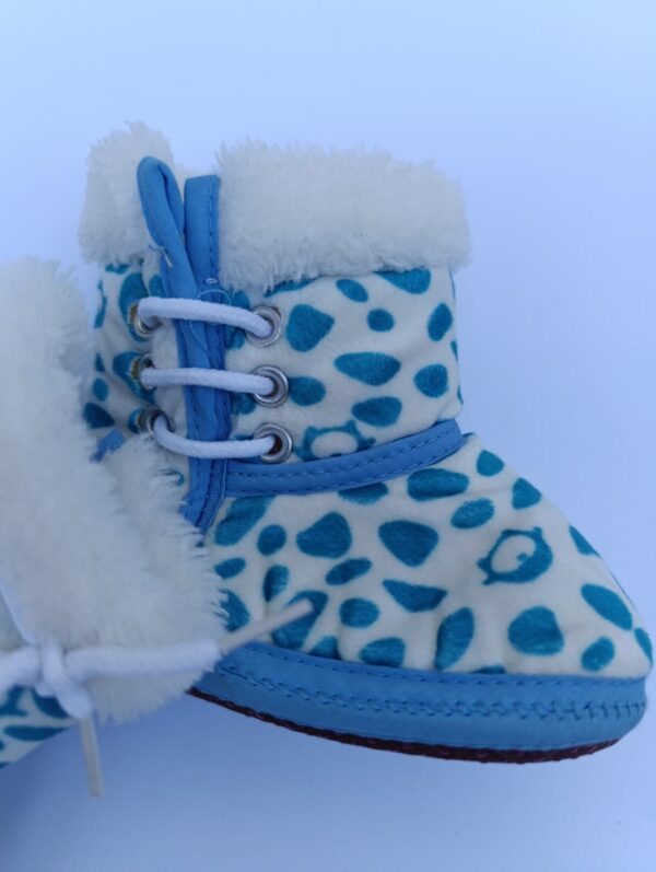 Botinha Inverno Azul e Branco - Tam 9-12M - Image 2