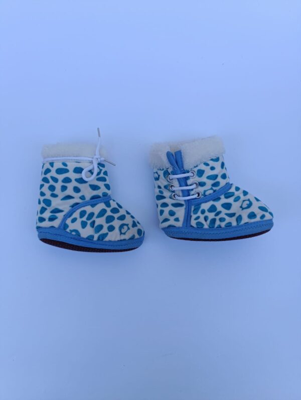 Botinha Inverno Azul e Branco - Tam 9-12M - Image 4