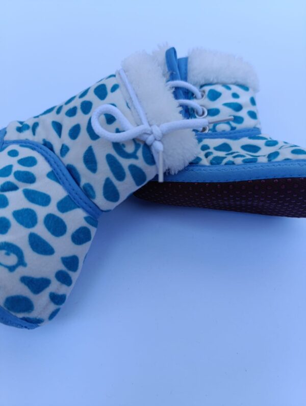 Botinha Inverno Azul e Branco - Tam 9-12M - Image 3