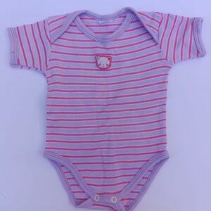 Body Lilás Listrado - Tam 3-6M