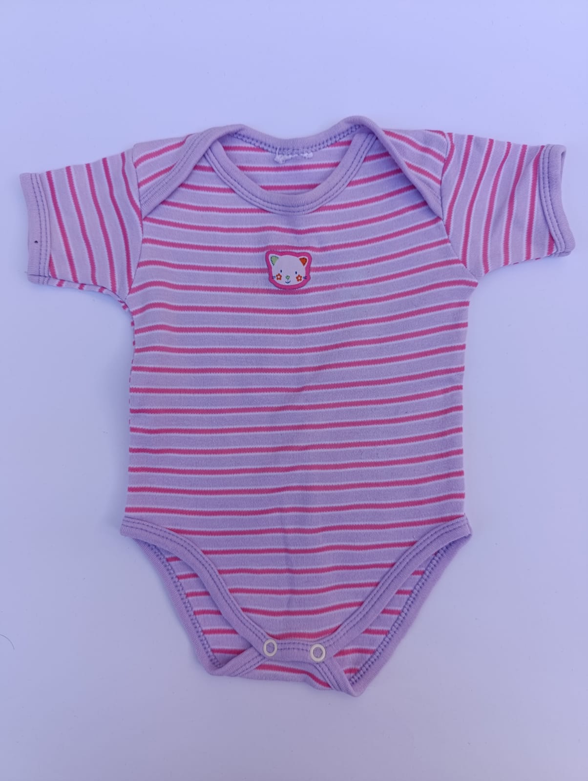 Body Lilás Listrado - Tam 3-6M
